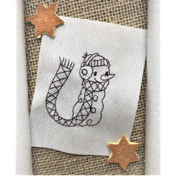 Stickdatei - Schneemann Alphabet Buchstabe U